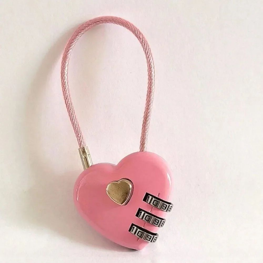 Pink Heart Combination Lock S1046